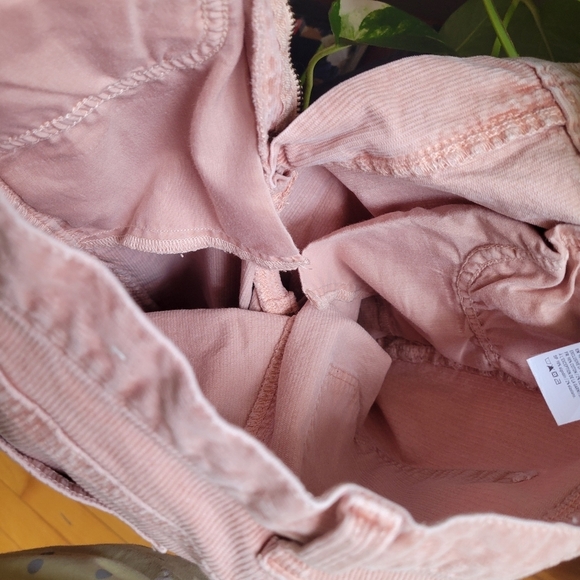 American Eagle Corduroy Pants Size 2 Super Stretch Soft Pink Color Rise 11" In - Picture 9 of 10
